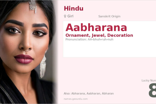 Aabharana Name Meaning — Sanskrit Origin, Girl Hindu Name & Details (2025)