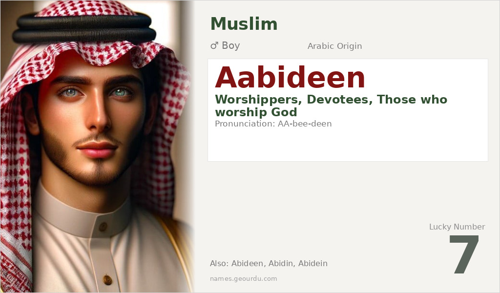 Aabideen Name Meaning and Details