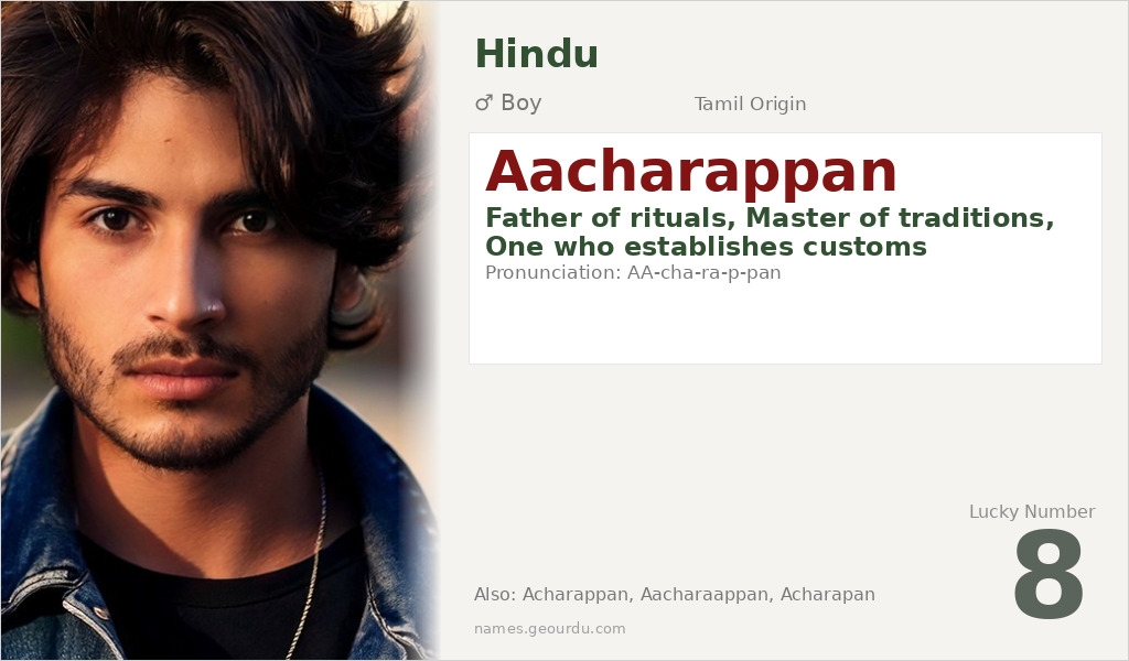 Aacharappan Name Meaning and Details