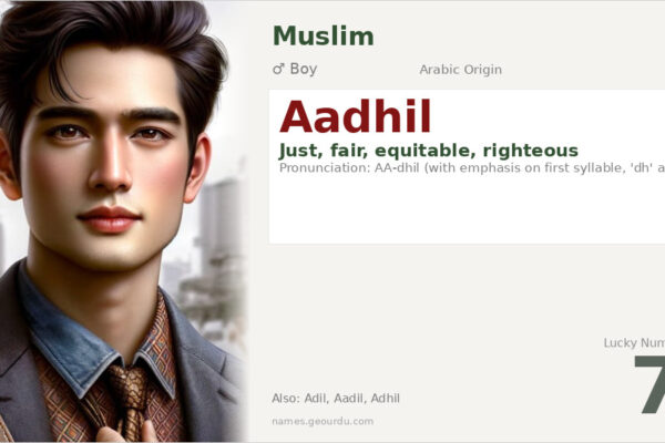 Aadhil Name Meaning — Arabic Origin, Boy Name & Details (2025)