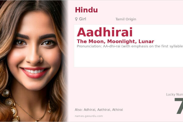 Aadhirai Name Meaning — Tamil Origin, Girl Name & Details (2025)
