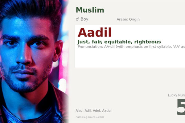 Aadil Name Meaning — Arabic Origin, Boy Name & Details (2025)