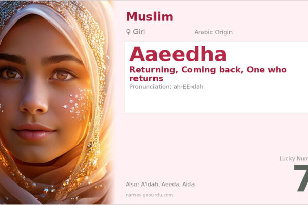 Aaeedha Name Meaning — Arabic Origin, Girl Name & Details (2025)
