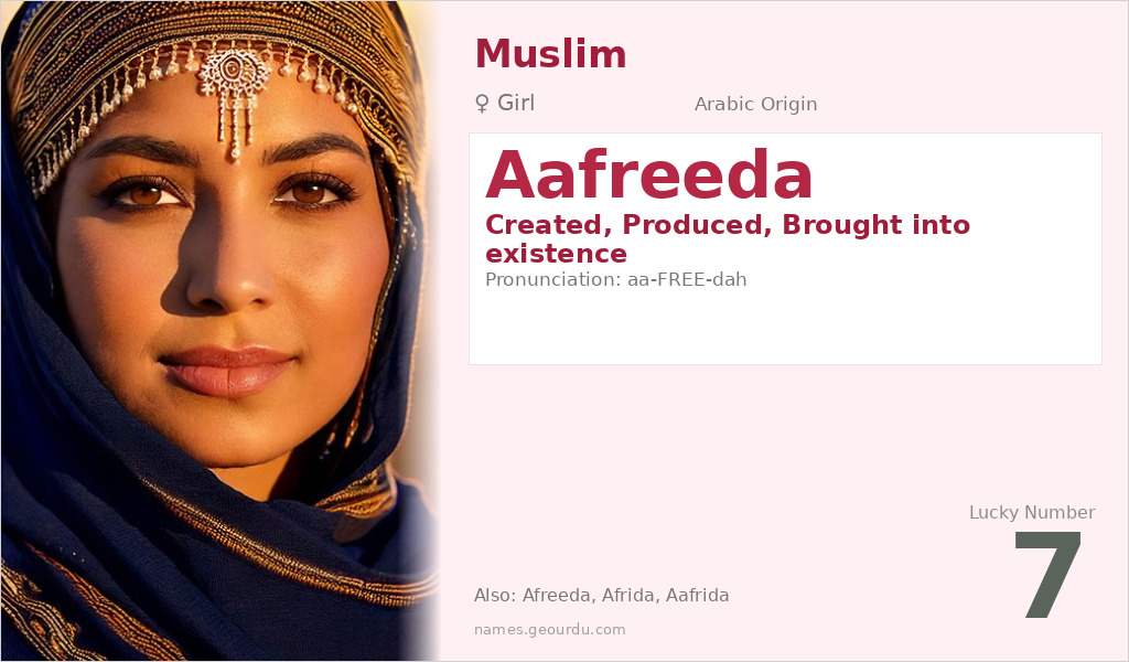 Aafreeda Name Meaning and Details