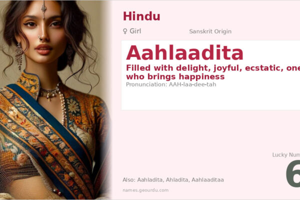 Aahlaadita Name Meaning — Sanskrit Origin, Girl Name & Details (2025)