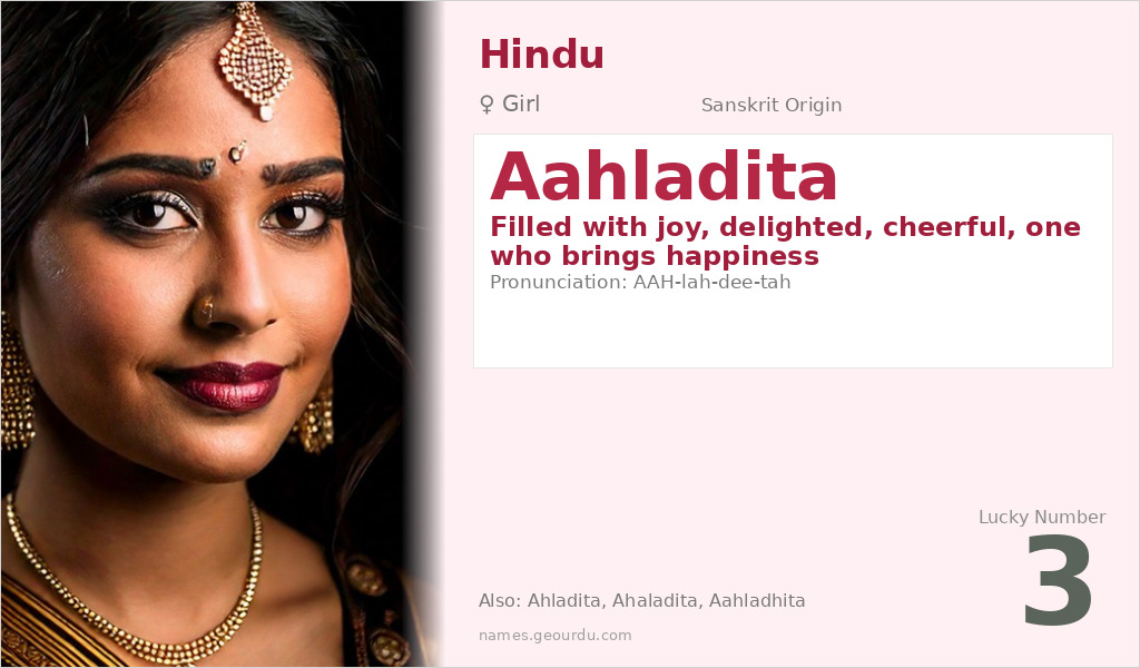 Aahladita Name Meaning and Details