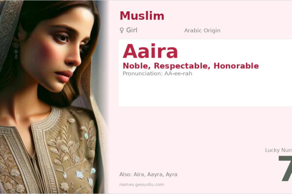 Aaira Name Meaning — Arabic Origin, Girl Name & Details (2025)