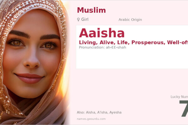 Aaisha Name Meaning — Arabic Origin, Girl Name & Details (2025)