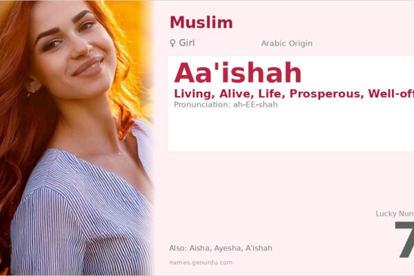 Aa’ishah Name Meaning — Arabic Origin, Girl Name & Details (2025)