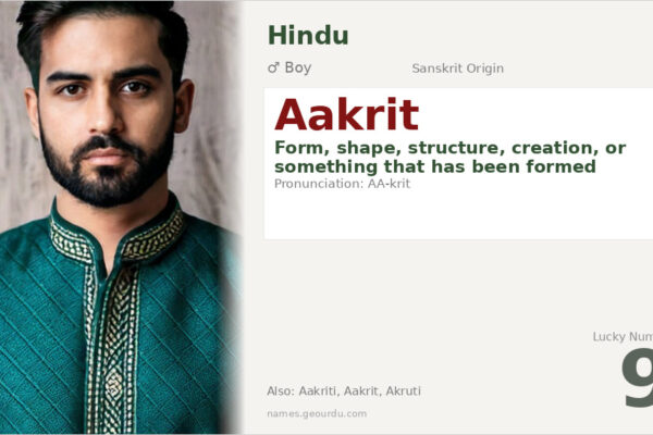 Aakrit Name Meaning — Sanskrit Origin, Boy Name & Details (2025)