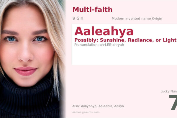 Aaleahya Name Meaning — Origin, Gender & Details (2025)
