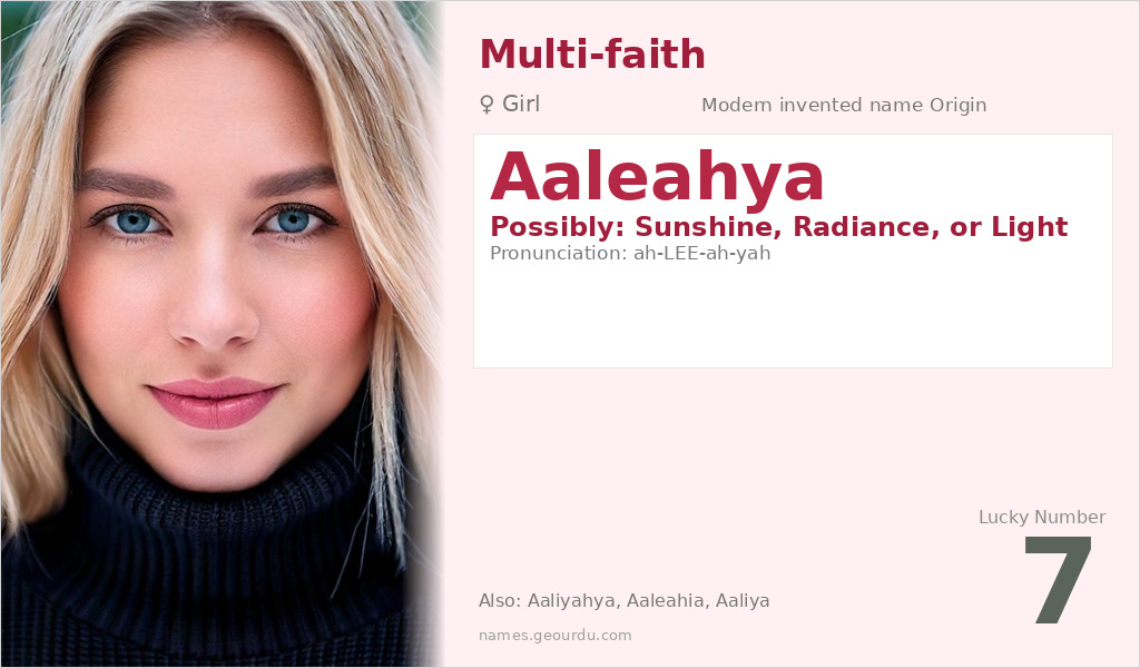 Aaleahya Name Meaning and Details