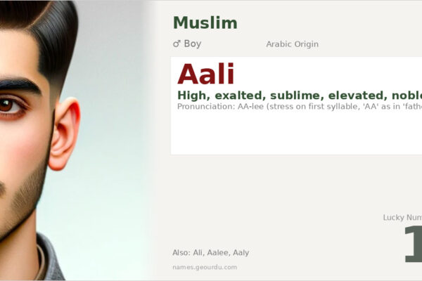 Aali Name Meaning — Arabic Origin, Boy Gender & Details (2025)