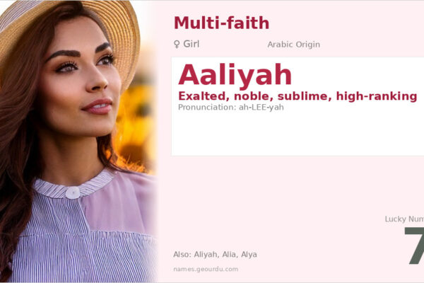Aaliyah Name Meaning — Arabic Origin, Girl Name & Details (2025)