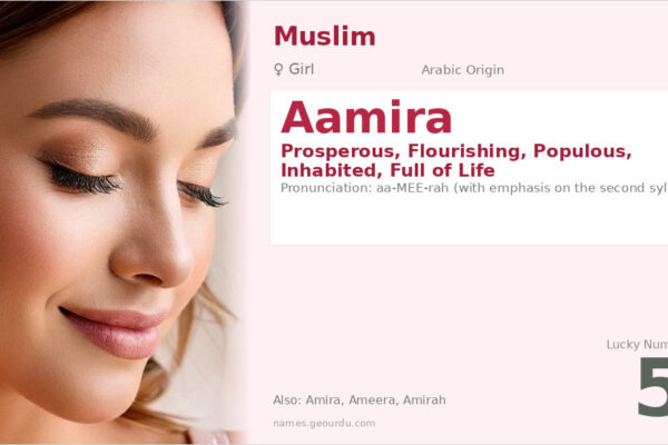Aamira Name Meaning — Arabic Origin, Girl Name & Details (2025)