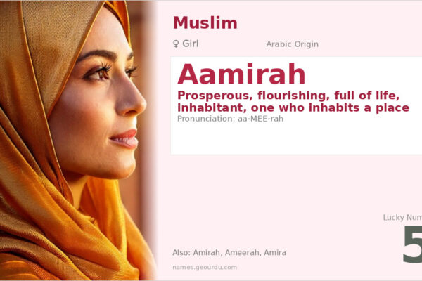 Aamirah Name Meaning — Arabic Origin, Girl Name & Details (2025)