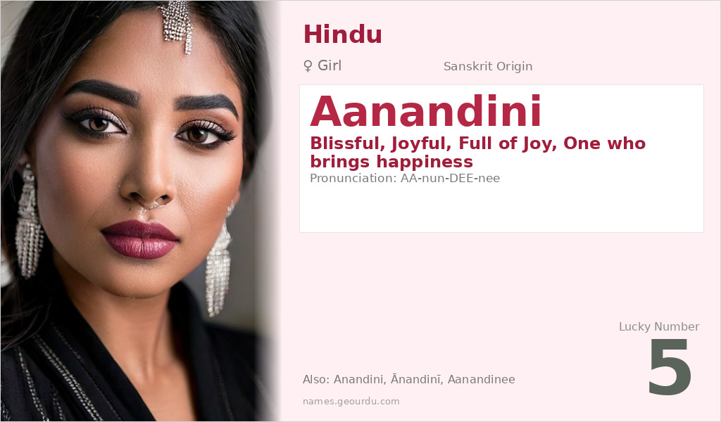 Aanandini Name Meaning and Details