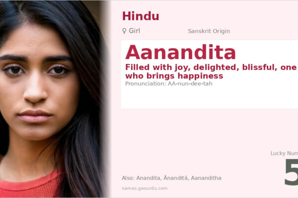 Aanandita Meaning — Sanskrit Origin, Girl Name & Details (2025)