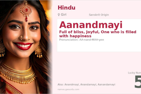 Aanandmayi Meaning — Sanskrit Origin, Girl Name & Details (2025)