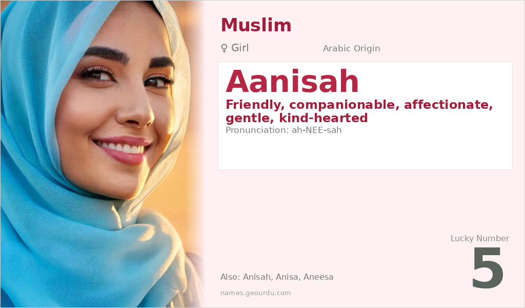 Aanisah Name Meaning and Details