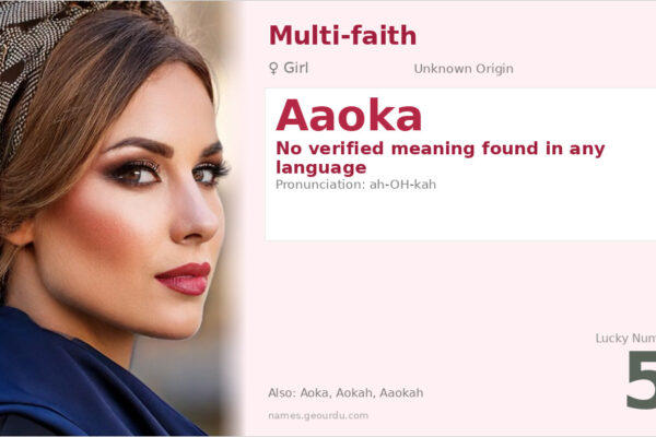 Aaoka Name — Meaning, Origin & Gender Analysis (2025)