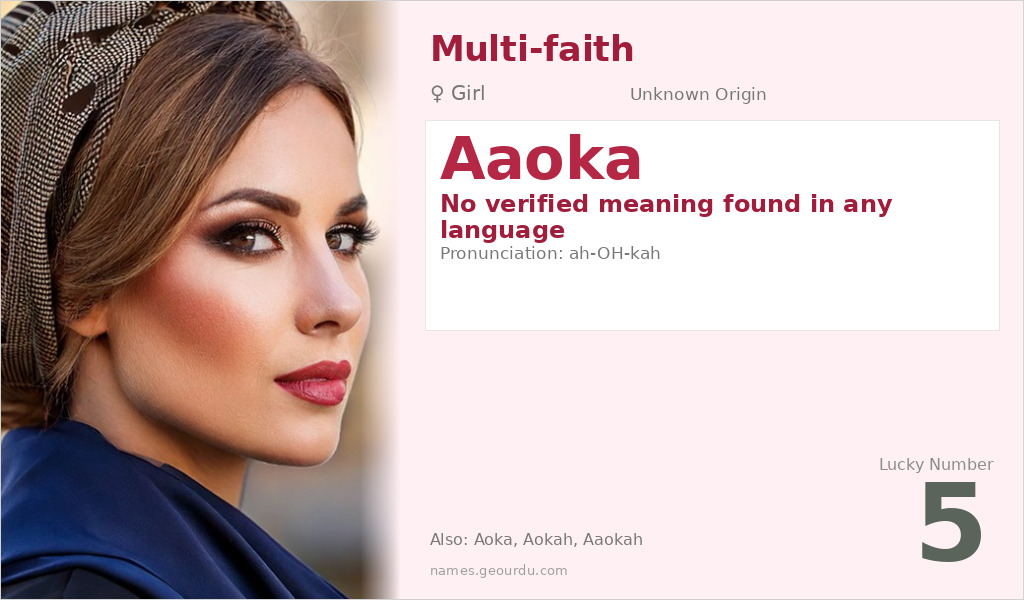 Aaoka Name Meaning and Details