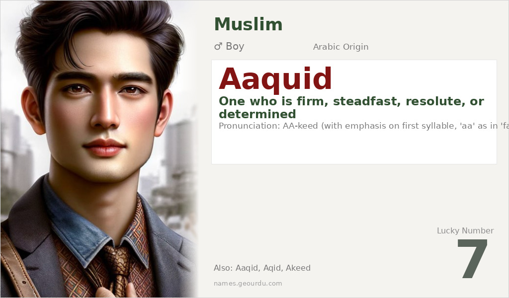Aaquid Name Meaning and Details