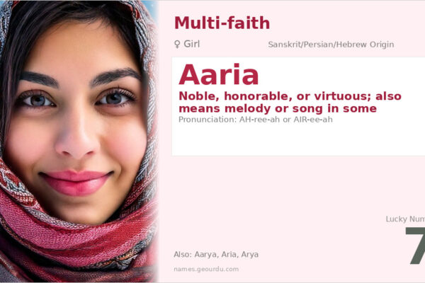 Aaria Name Meaning — Noble Origins, Girl Name & Cultural Significance (2025)