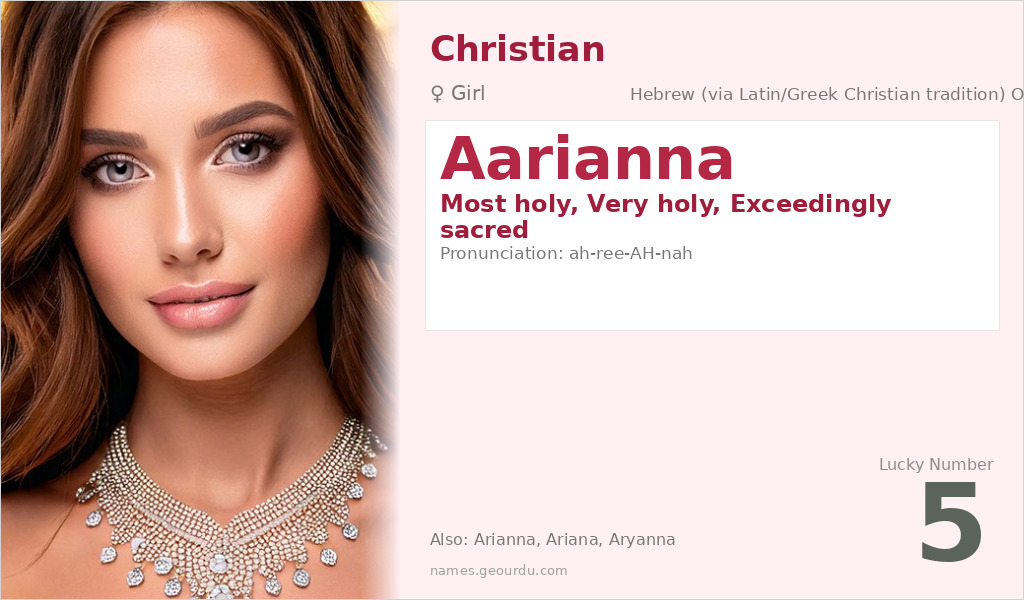 Aarianna Name Meaning and Details