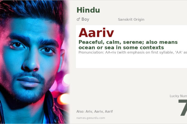 Aariv Name Meaning — Sanskrit Origin, Boy Name & Details (2025)
