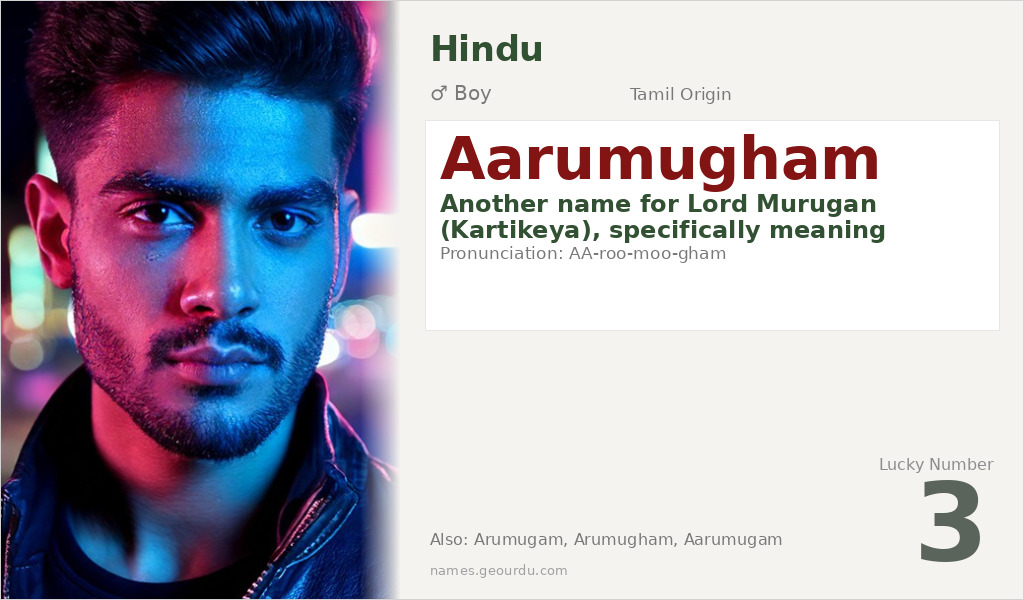 Aarumugham Name Meaning and Details