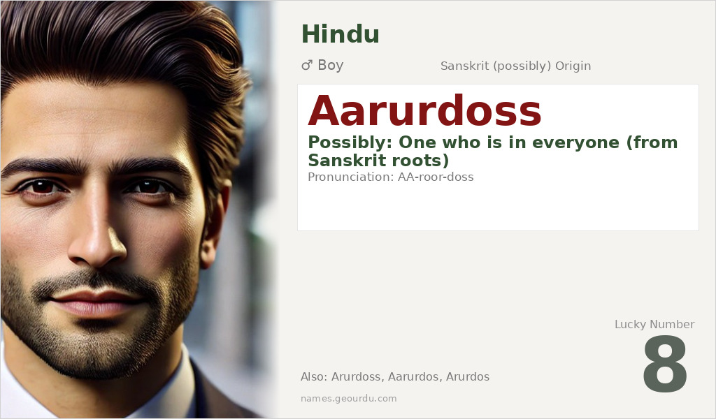 Aarurdoss Name Meaning and Details