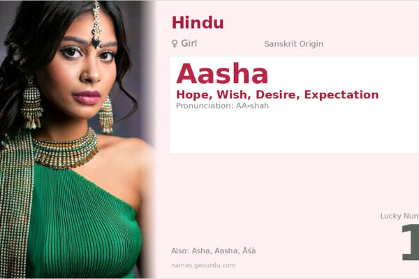 Aasha Name Meaning — Sanskrit Origin, Girl Name & Details (2025)