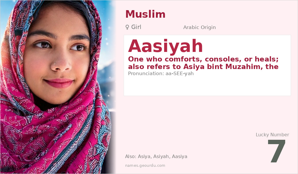 Aasiyah Name Meaning and Details