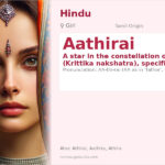 Aathirai Name Meaning and Details