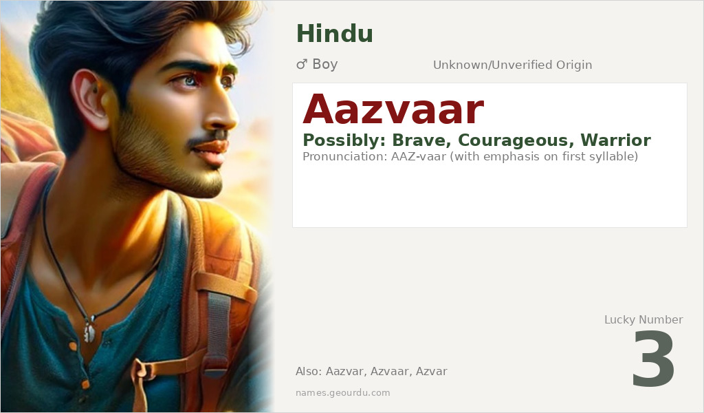 Aazvaar Name Meaning and Details