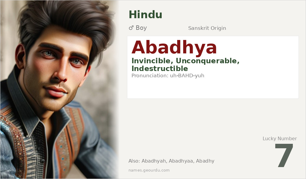 Abadhya Name Meaning and Details