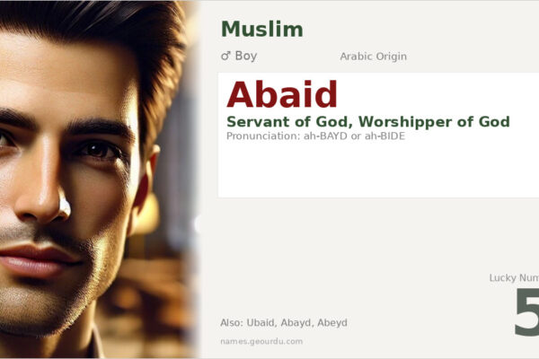 Abaid Name Meaning — Arabic Origin, Boy Name & Details (2025)
