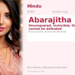 Abarajitha Name Meaning and Details