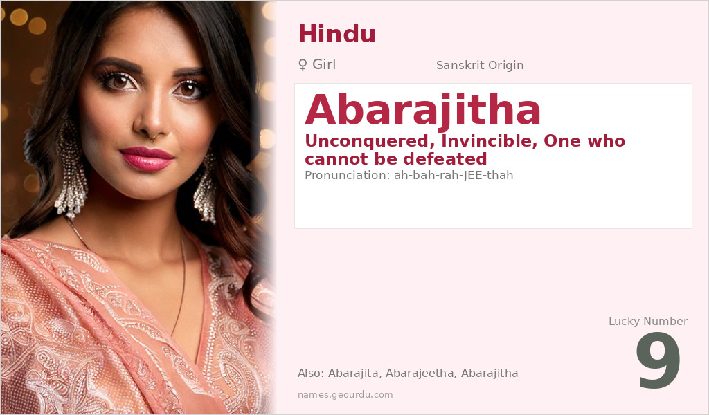 Abarajitha Name Meaning and Details