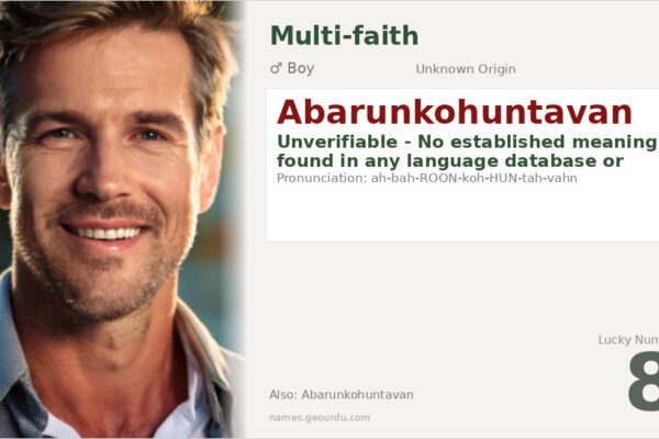 Abarunkohuntavan Name — Meaning, Origin & Analysis (2025)