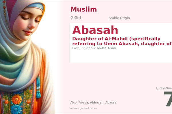 Abasah Name Meaning — Arabic Origin, Girl Name & Historical Significance (2025)