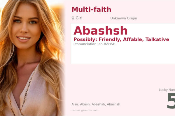 Abashsh Name Meaning — Origin, Gender & Details (2025)