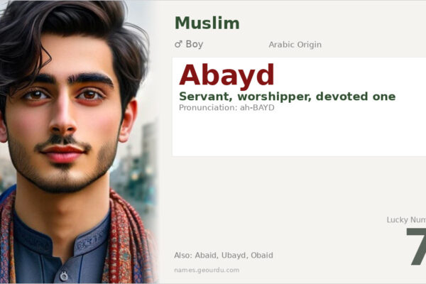 Abayd Name Meaning — Arabic Origin, Boy Name & Details (2025)
