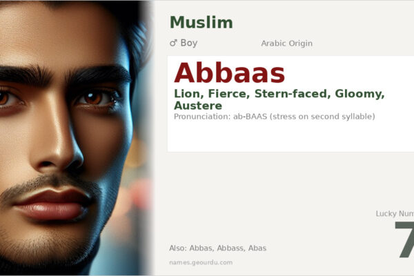 Abbaas Name Meaning — Arabic Origin, Lion & History (2025)