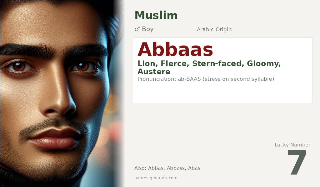 Abbaas Name Meaning and Details