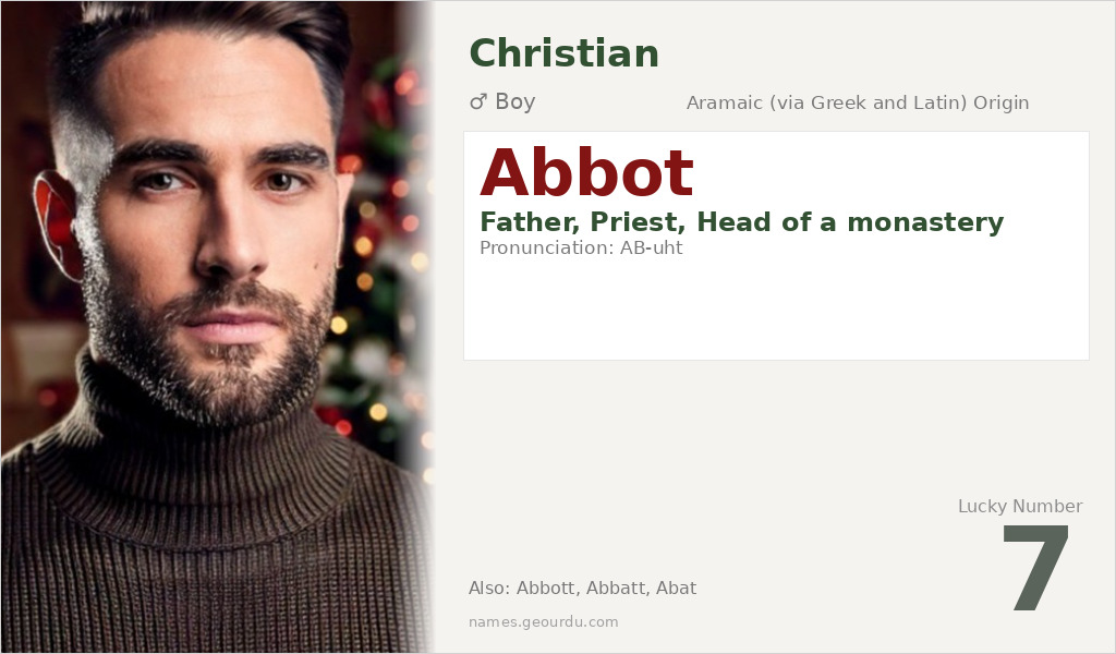 Abbot Name Meaning and Details