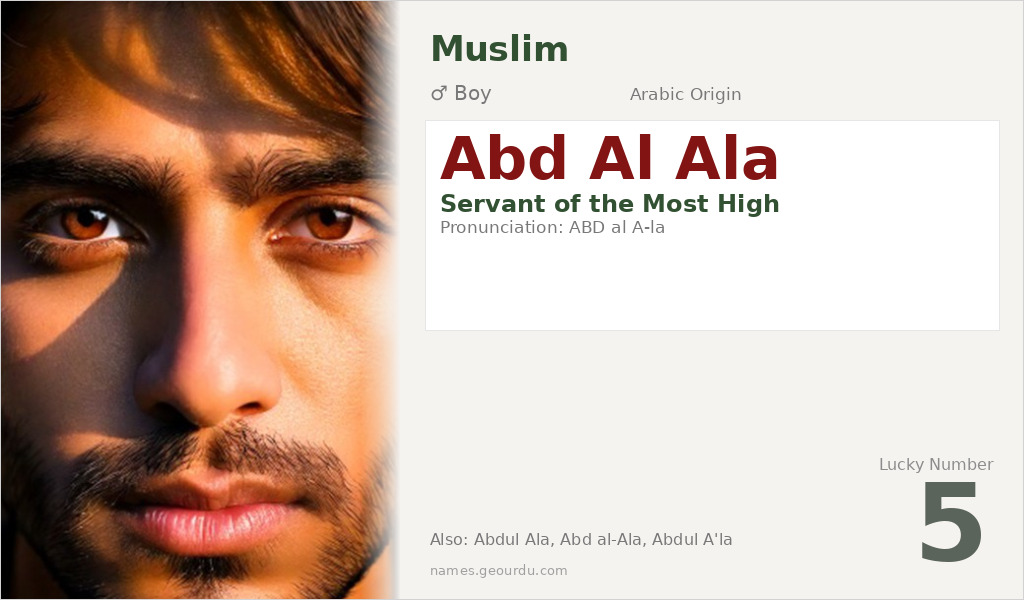 Abd Al Ala Name Meaning and Details