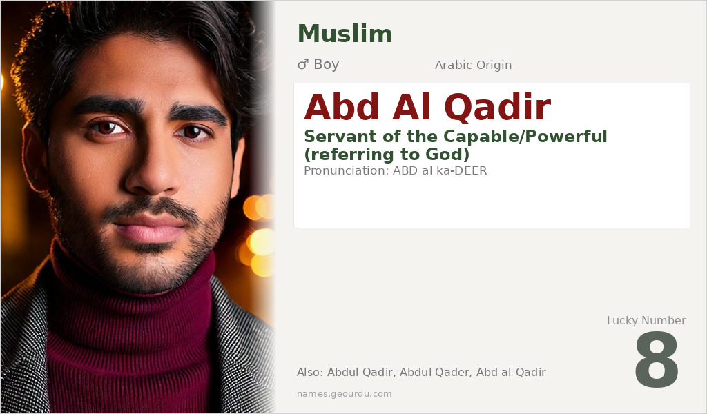 Abd Al Qadir Name Meaning and Details