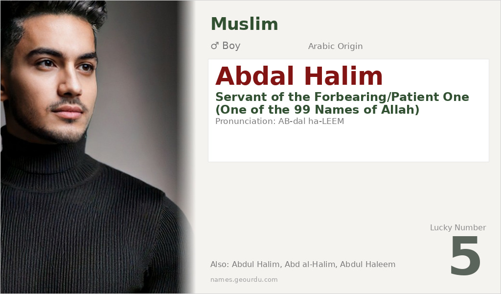 Abdal Halim Name Meaning and Details